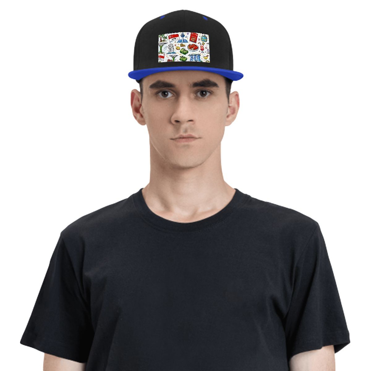 Custom Flat Bill Hats Hip Hop Style (Front Pattern)