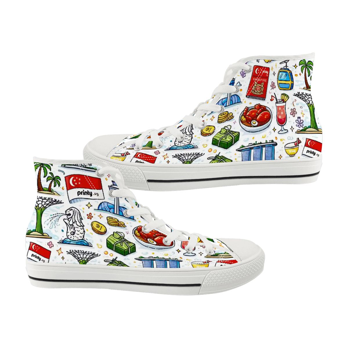Custom Men's High Top Canvas Shoes (Customized Tongue)