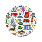 Custom Round Shape Car Air Freshener Cards 6 Pieces