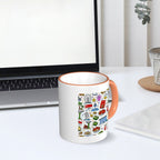 Custom Colored Ceramic Coffee Mug (11oz) (Area Print)