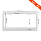 Custom 2-Hole Oval License Plate Frames 2 pcs