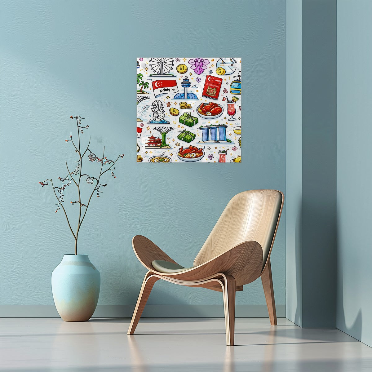 Custom Acrylic Wall Art Prints Square (Punched Type)