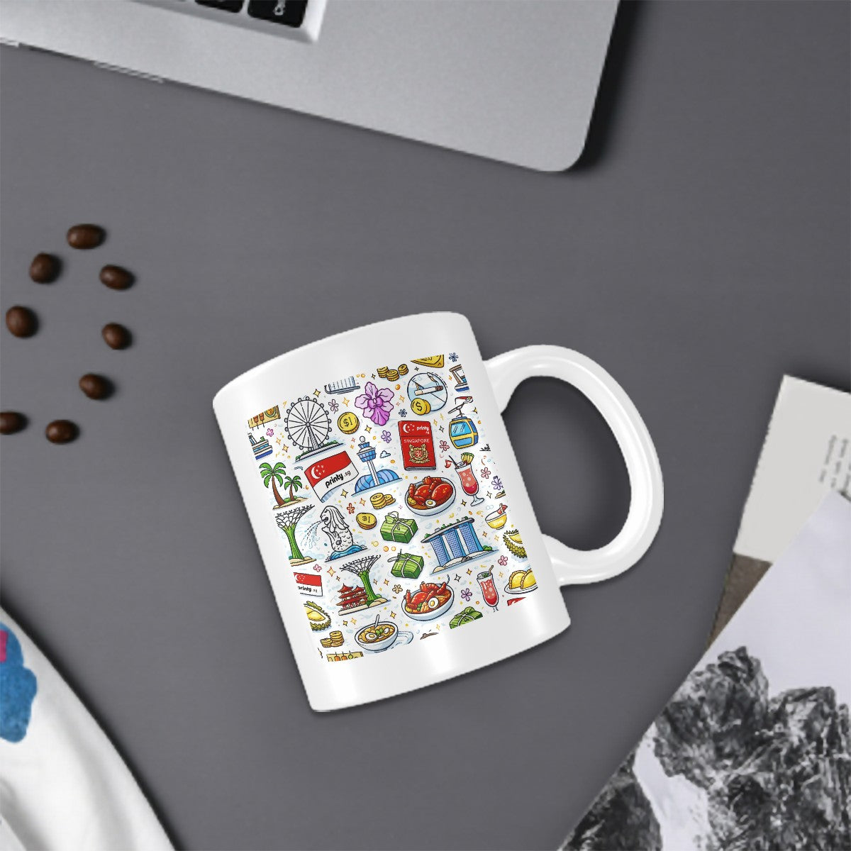 Custom Ceramic Coffee Mug (11oz) (Area Print)