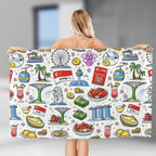 Custom Microfiber Absorbent Bath Towels (Horizontal)
