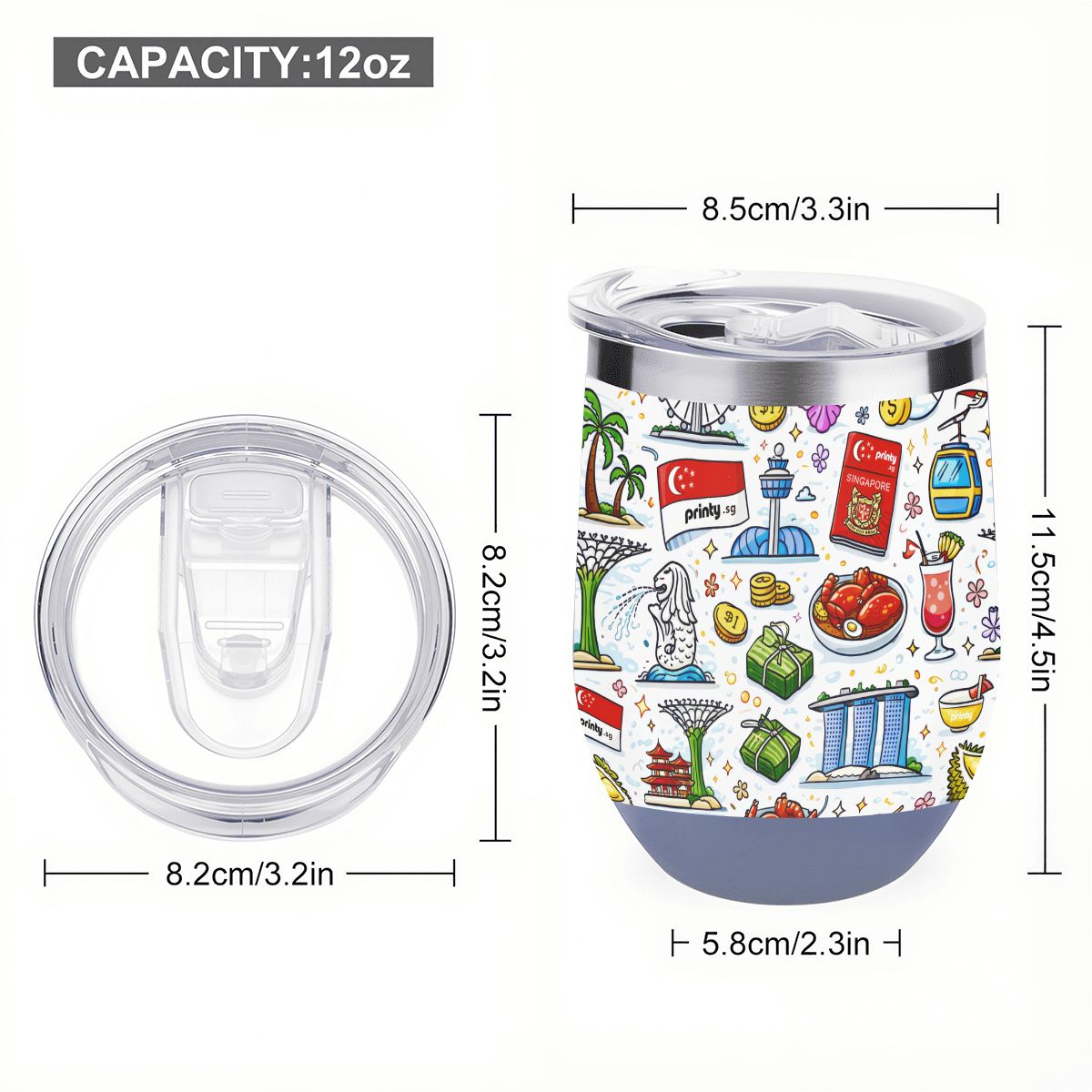 Custom Egg-Shaped Tumbler (12oz)