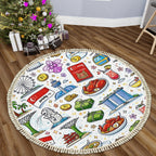 Custom Multiple Sizes Round Area Rug with Tassels