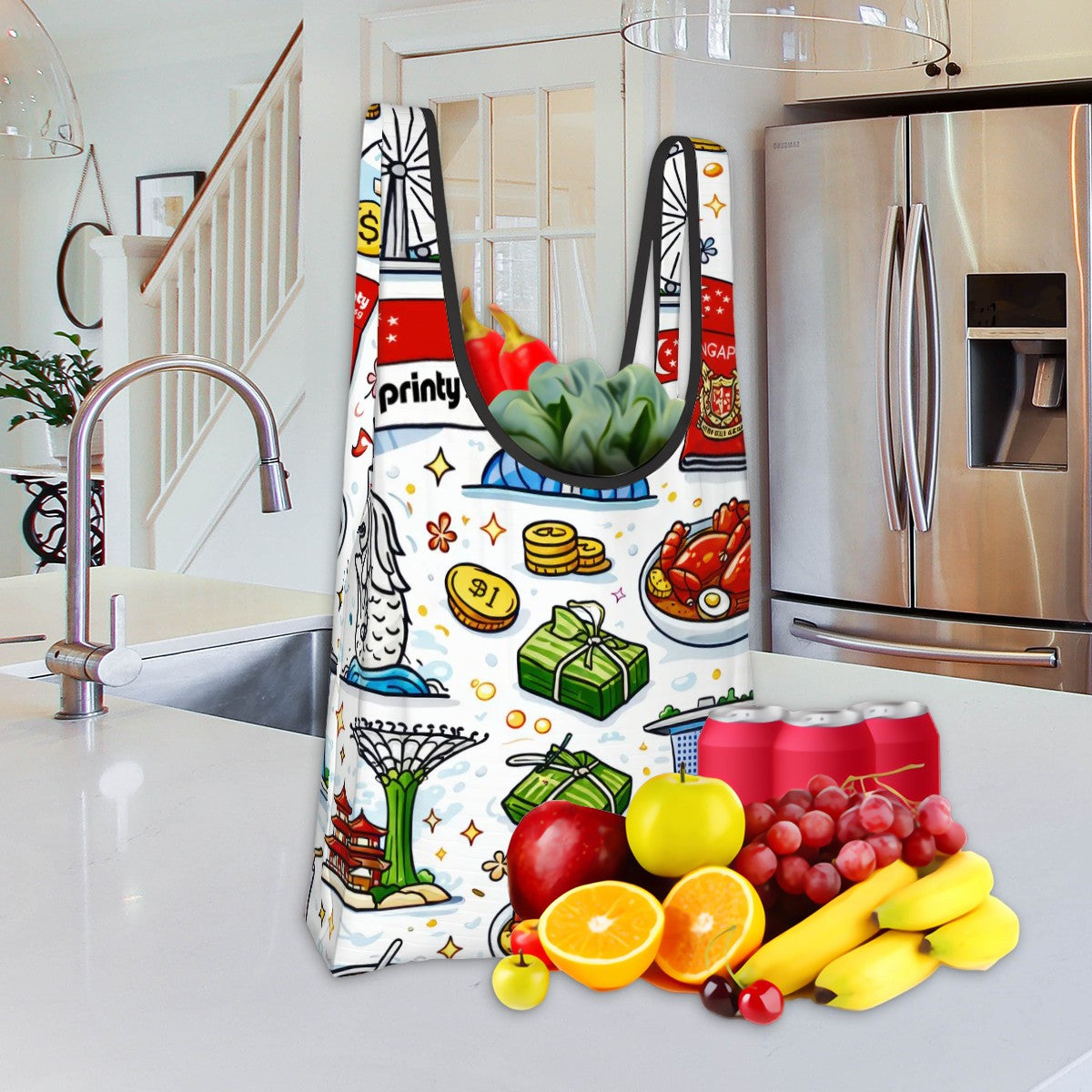 Custom Folding Reusable Shopping Bags