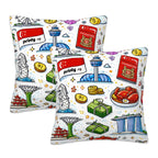 Custom Plush Throw Pillow Covers 2 pcs (Single-Sided Design)