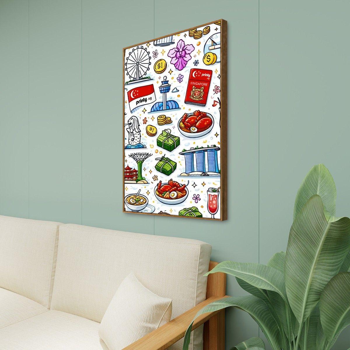 Custom Frameable Canvas Prints Wall Art (Vertical)