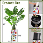 Custom Artificial Plants Indoor Round Potted Monstera