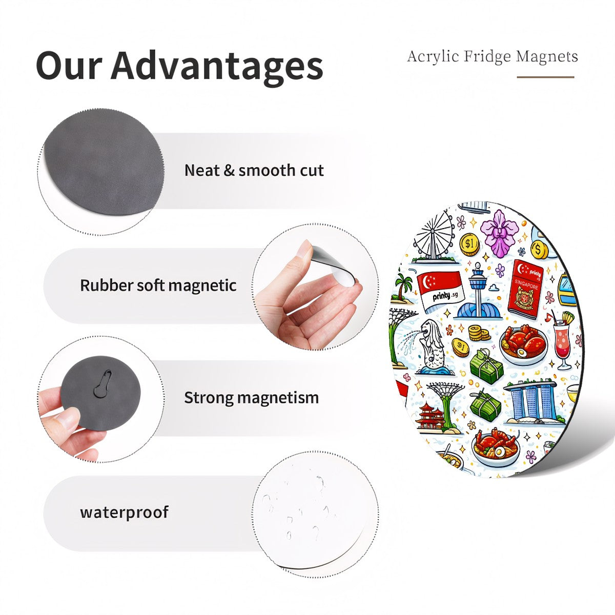 Custom Round Fridge Magnets
