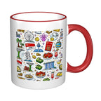 Custom Colored Ceramic Coffee Mug (11oz) (Area Print)