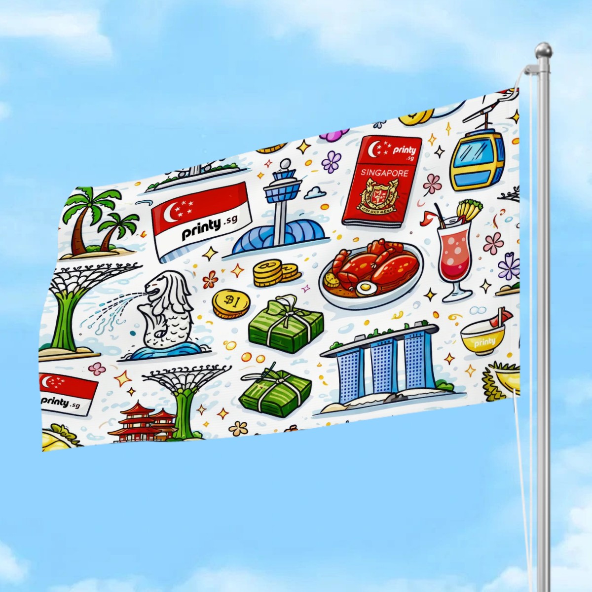 Custom Three-Layer Outdoor Decor Flags Double Sided (5:8)