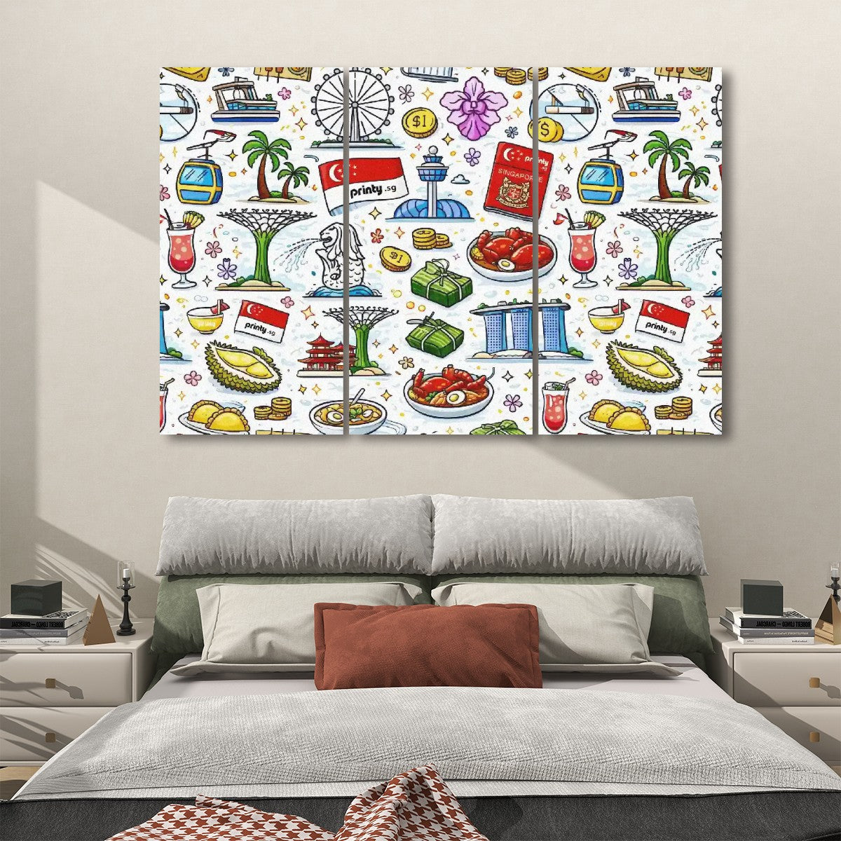 Custom 3 Panels Sound Absorbing Wall Art
