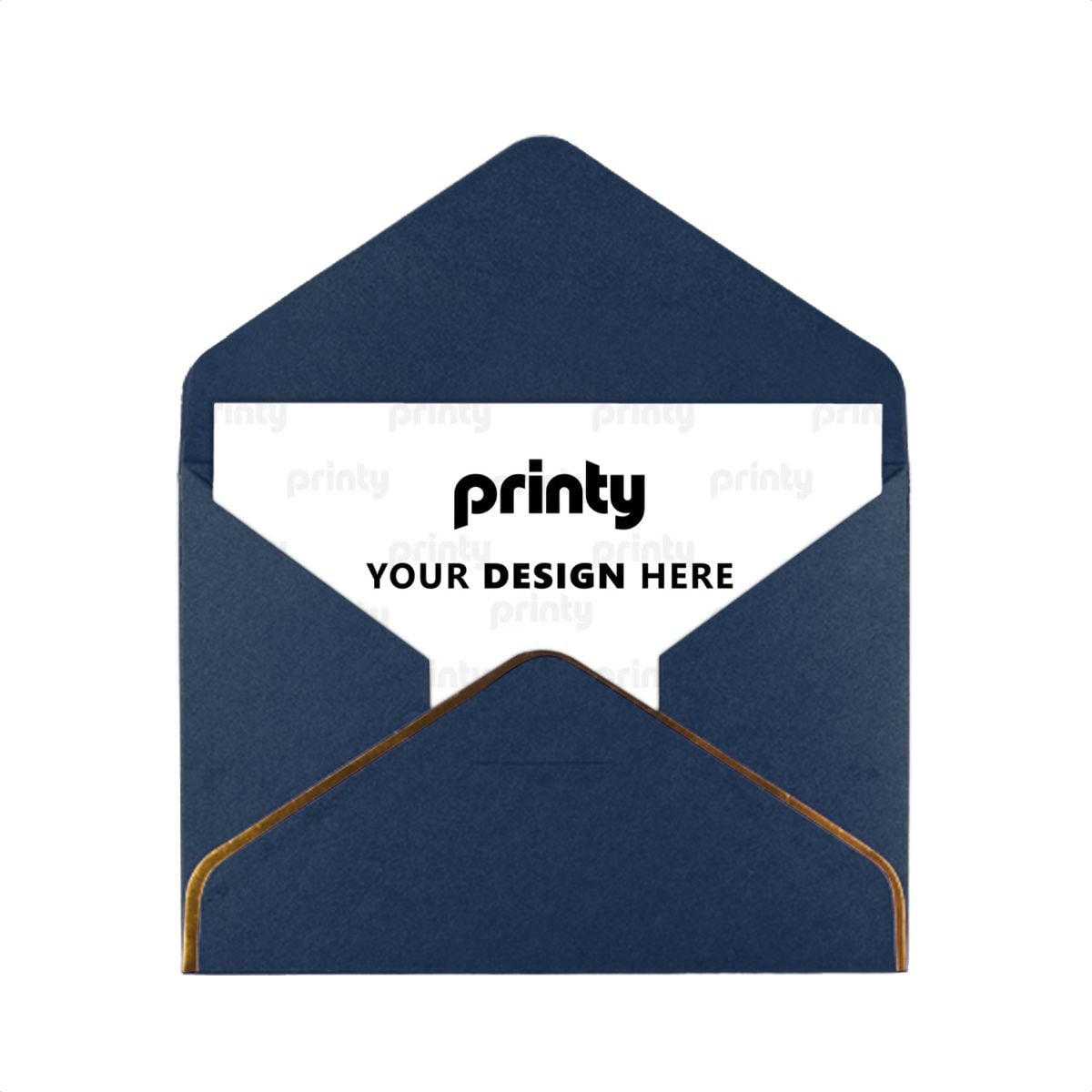 Custom Golden Edge Greeting Cards (Horizontal)