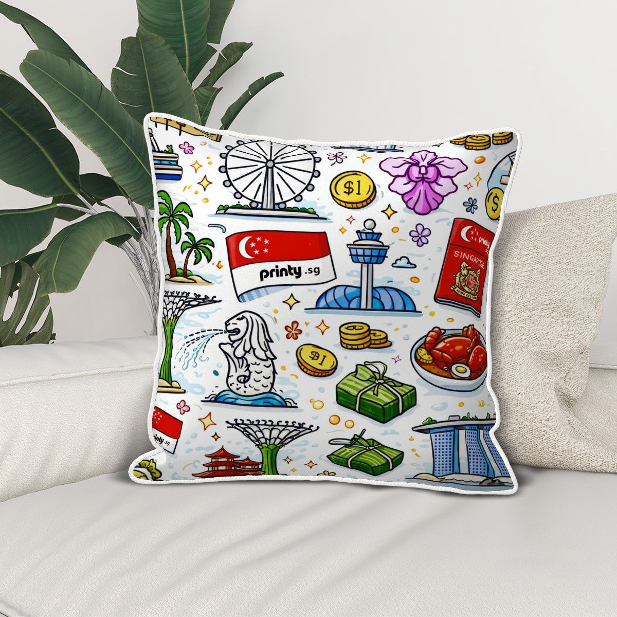 Custom Velvet Bordered Pillow Covers (Double-Sided Design)