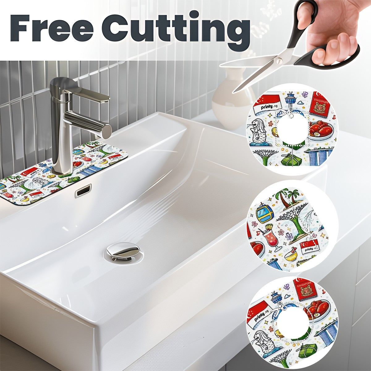 Custom Faucet Mat for Kitchen Sink