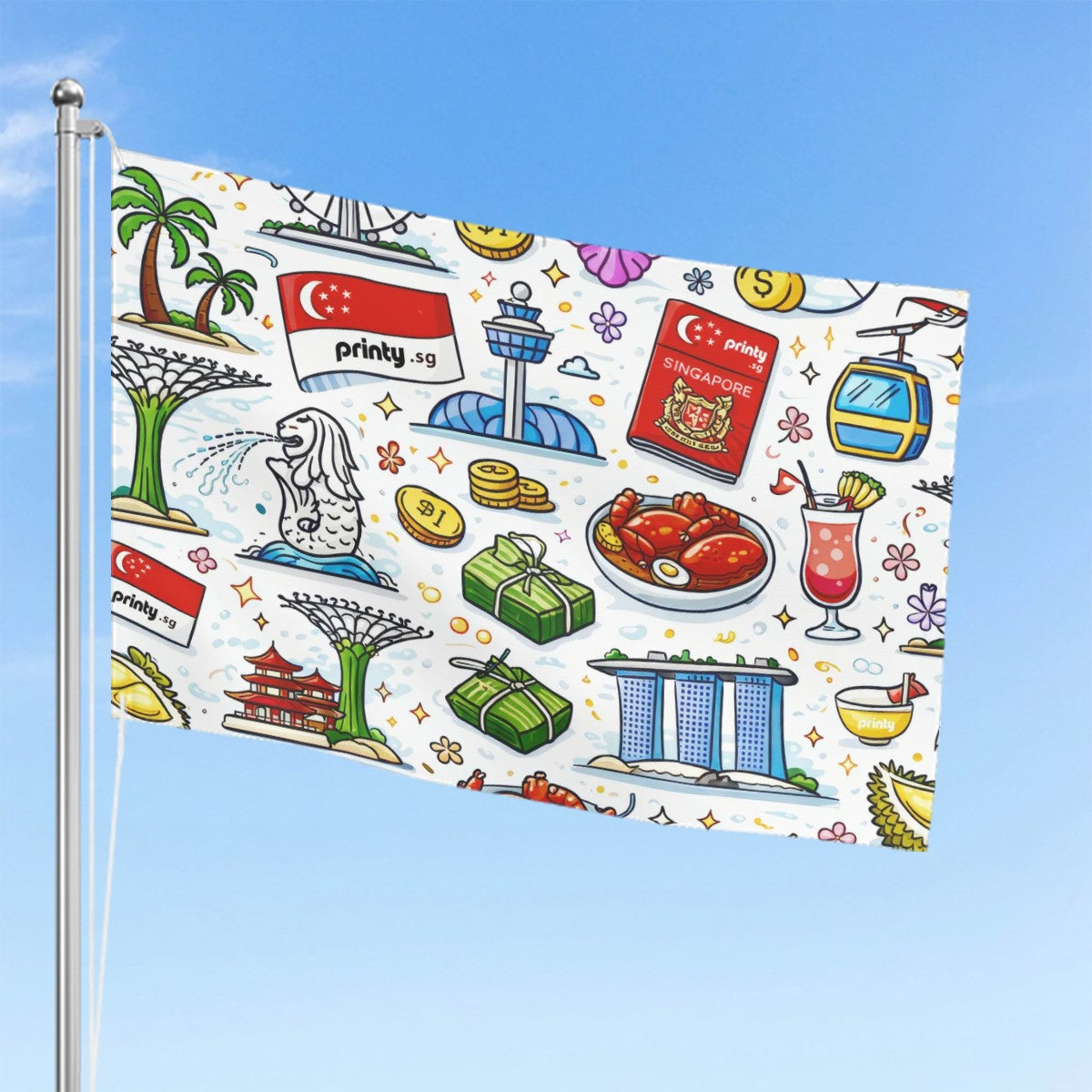 Custom Three-Layer Double Sided Flags 72"x48" Outdoor Decor