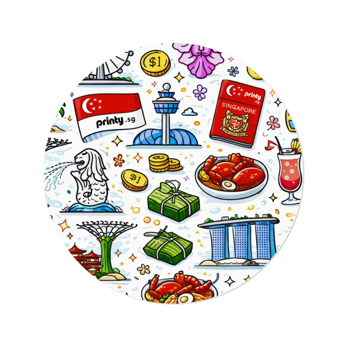 Custom Round Shape Acrylic Fridge Magnets