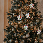 Custom Wood Christmas Ornaments Angel Shape 4 pcs