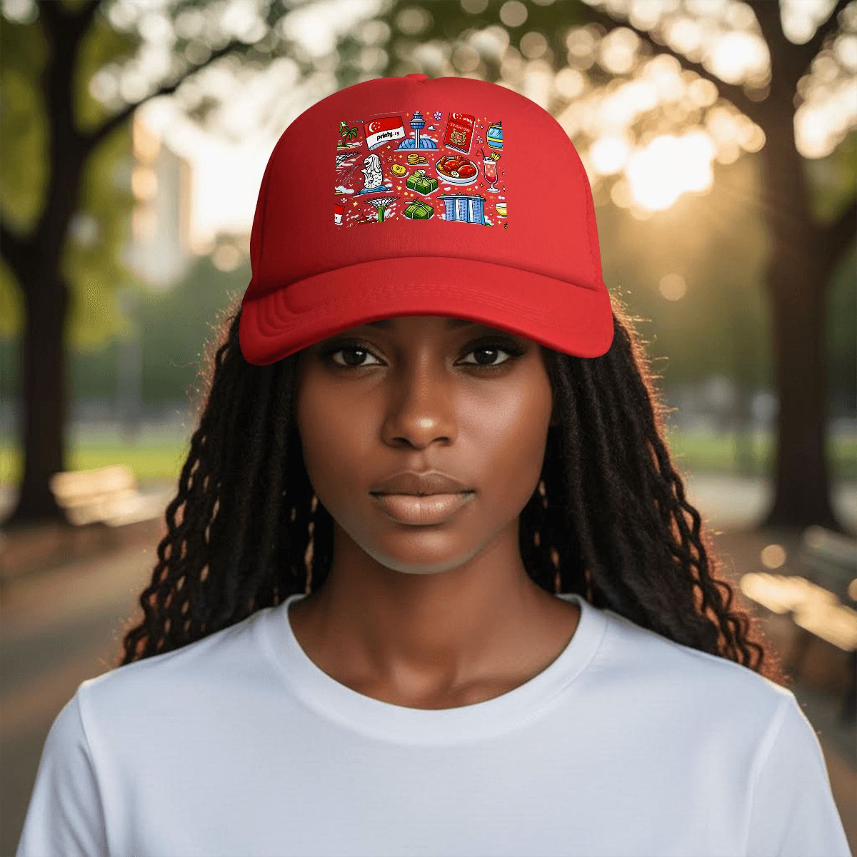 Custom Mesh Baseball Cap (Area Pattern)