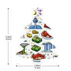 Custom Wood Christmas Ornaments Christmas Tree Shape Set of 4
