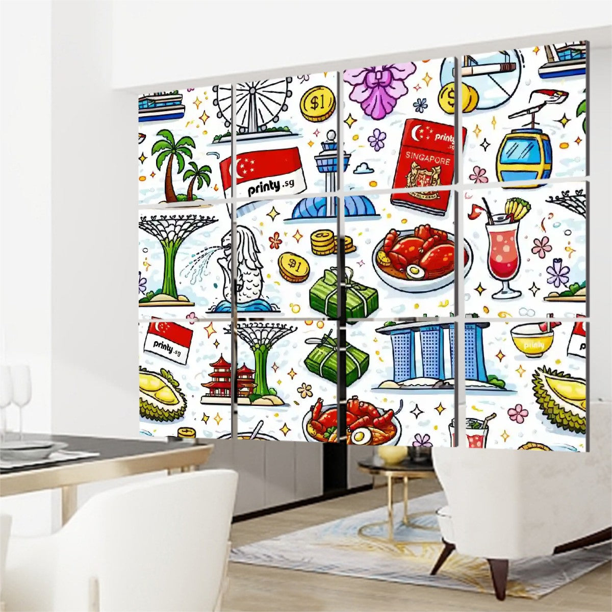 Custom Hanging Room Divider 12 pcs