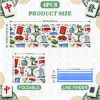 Custom 4 Mahjong Card Holder with Line Finder