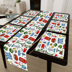 Custom Table Runner Placemat Set 7 Pieces
