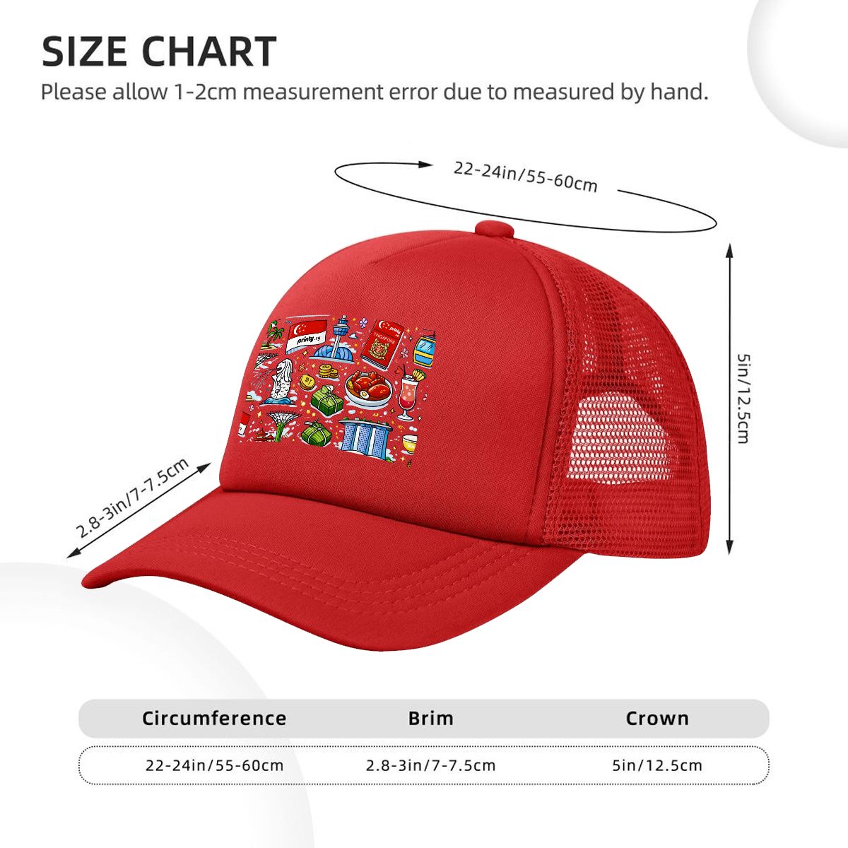 Custom Mesh Baseball Cap (Area Pattern)