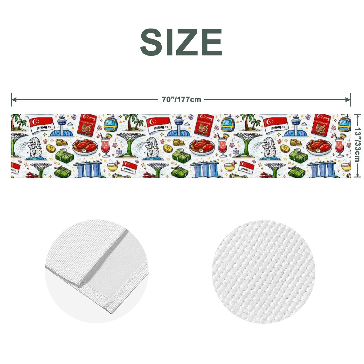 Custom Table Runner Placemat Set 9 Pieces