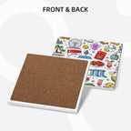 Custom Square Ceramic Coasters 6 pcs