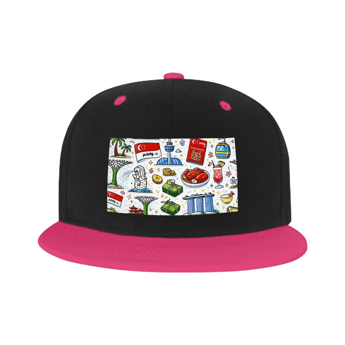Custom Flat Bill Hats Hip Hop Style (Front Pattern)