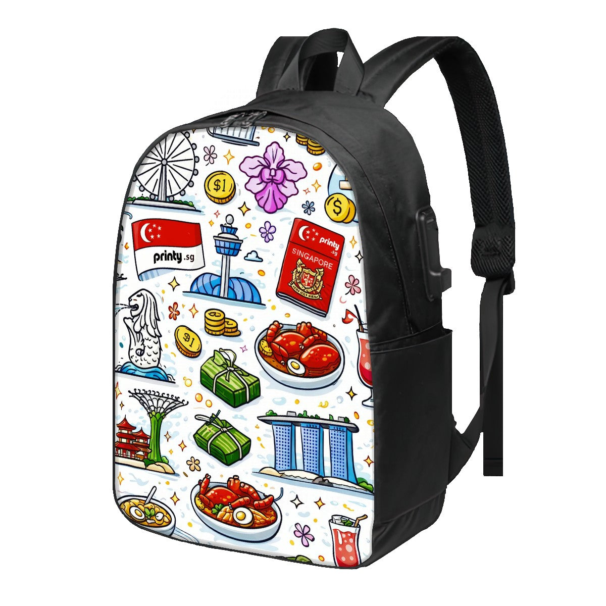 Custom Oxford Travel Laptop Backpack with USB