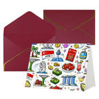 Custom Golden Edge Greeting Cards (Horizontal)
