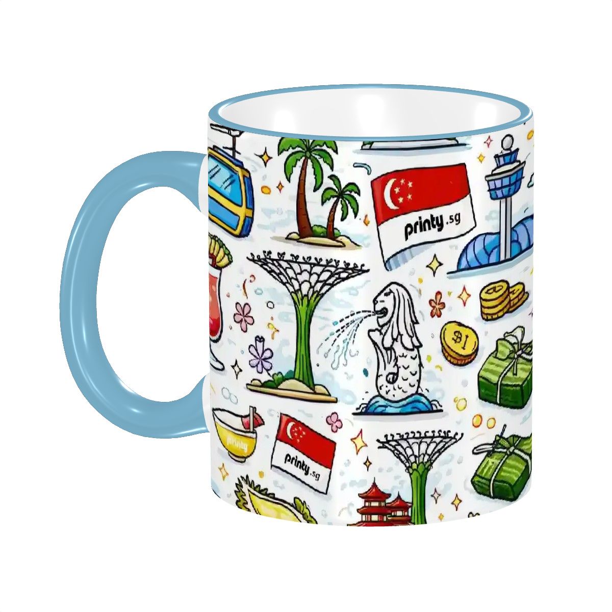 Custom Colored Ceramic Coffee Mug (11oz) (All Over Print)