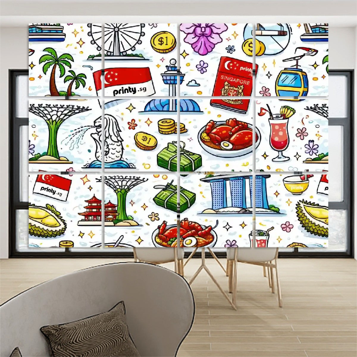 Custom Hanging Room Divider 12 pcs