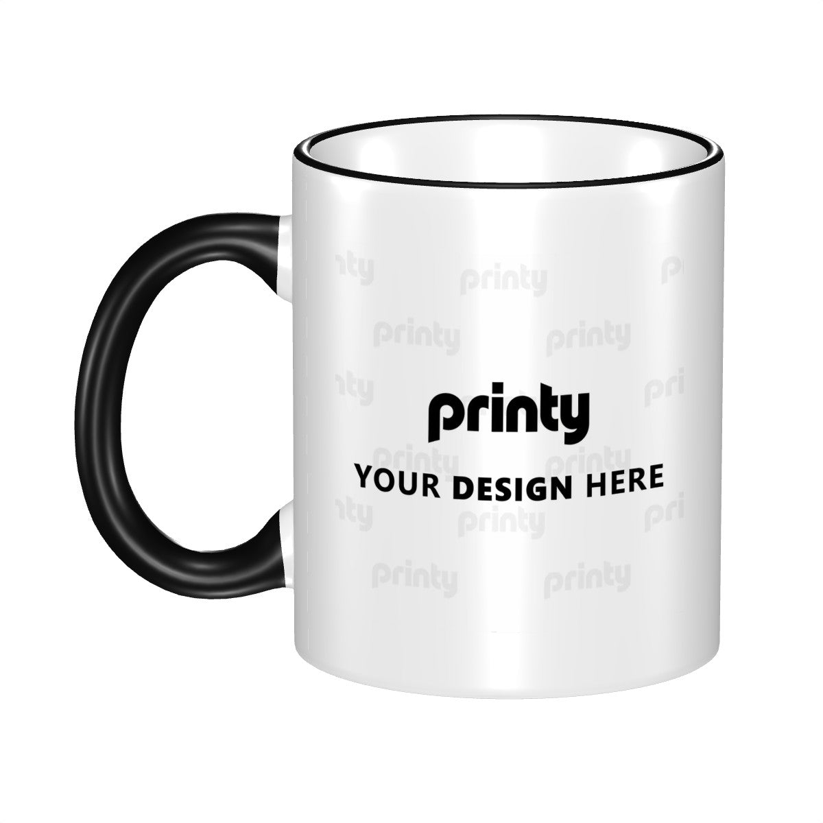 Custom Colored Ceramic Coffee Mug (11oz) (Area Print)