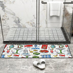 Custom Kitchen Area Rug for Floor Non-Slip Washable