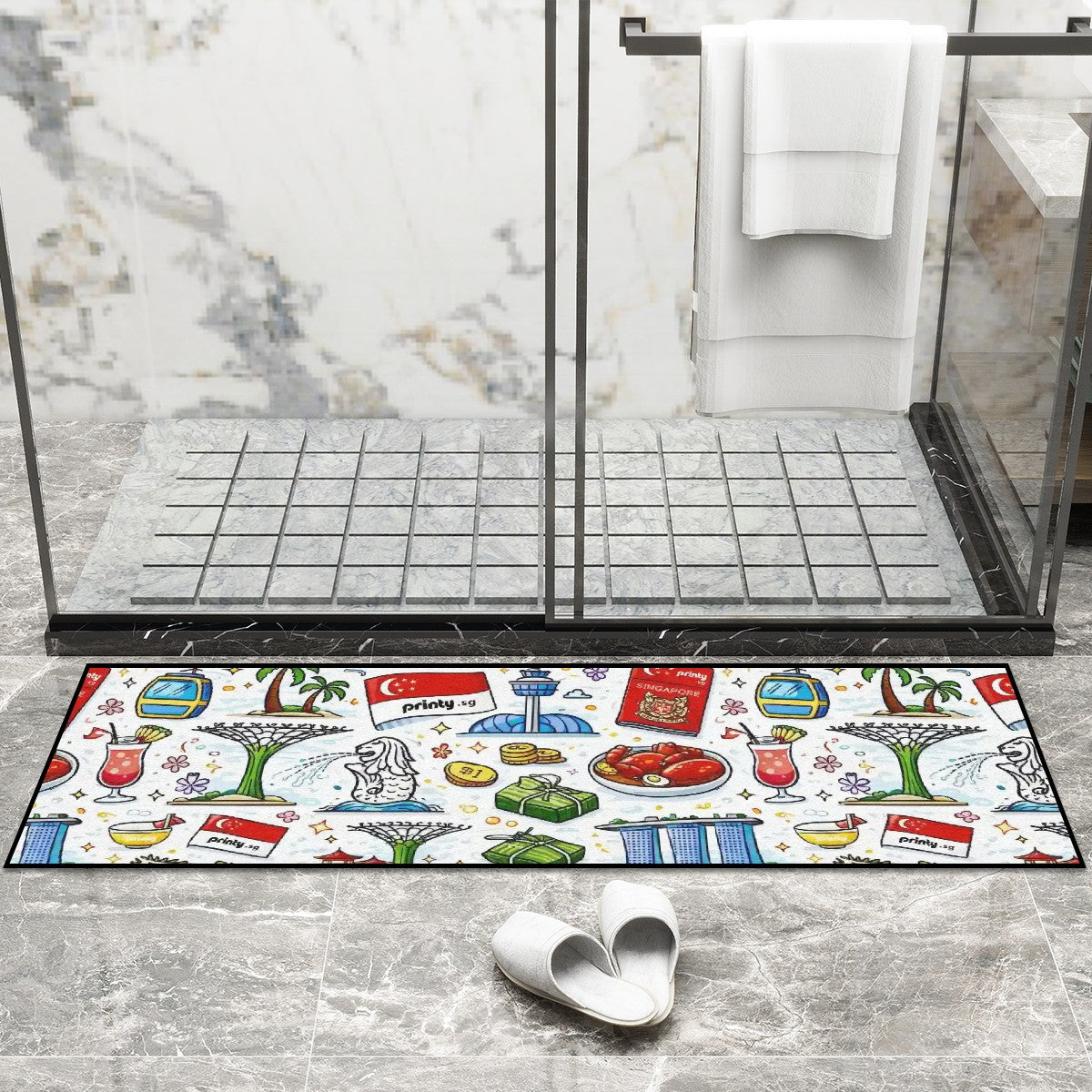 Custom Kitchen Area Rug for Floor Non-Slip Washable
