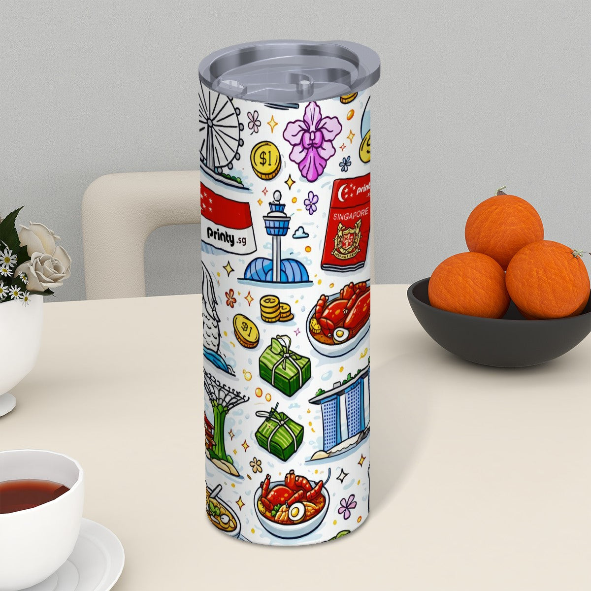 Custom Straw Water Bottle Drinkware (20oz)
