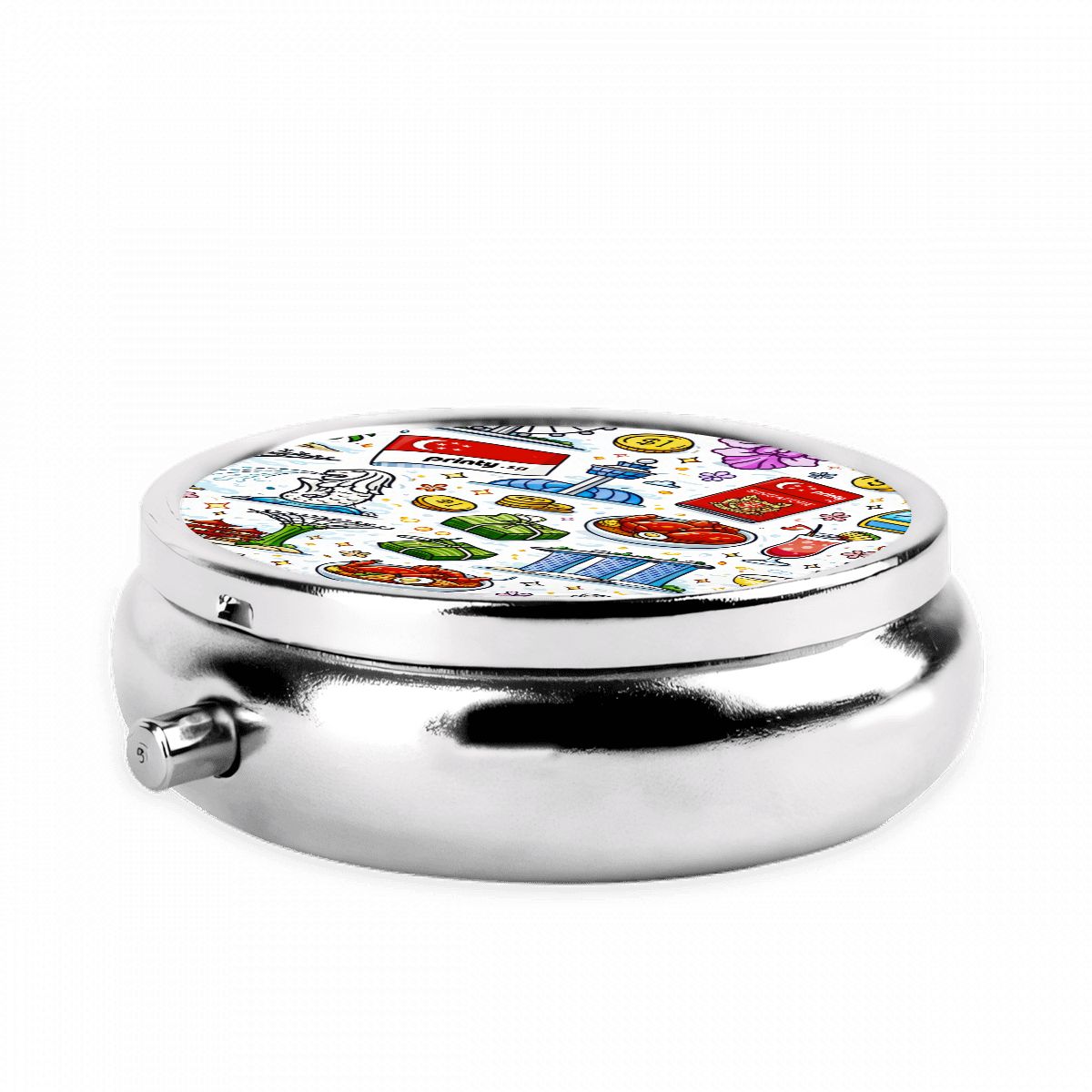 Custom Round Small Pill Box
