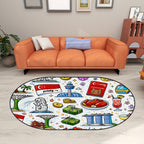 Custom Multiple Sizes Oval Area Rug