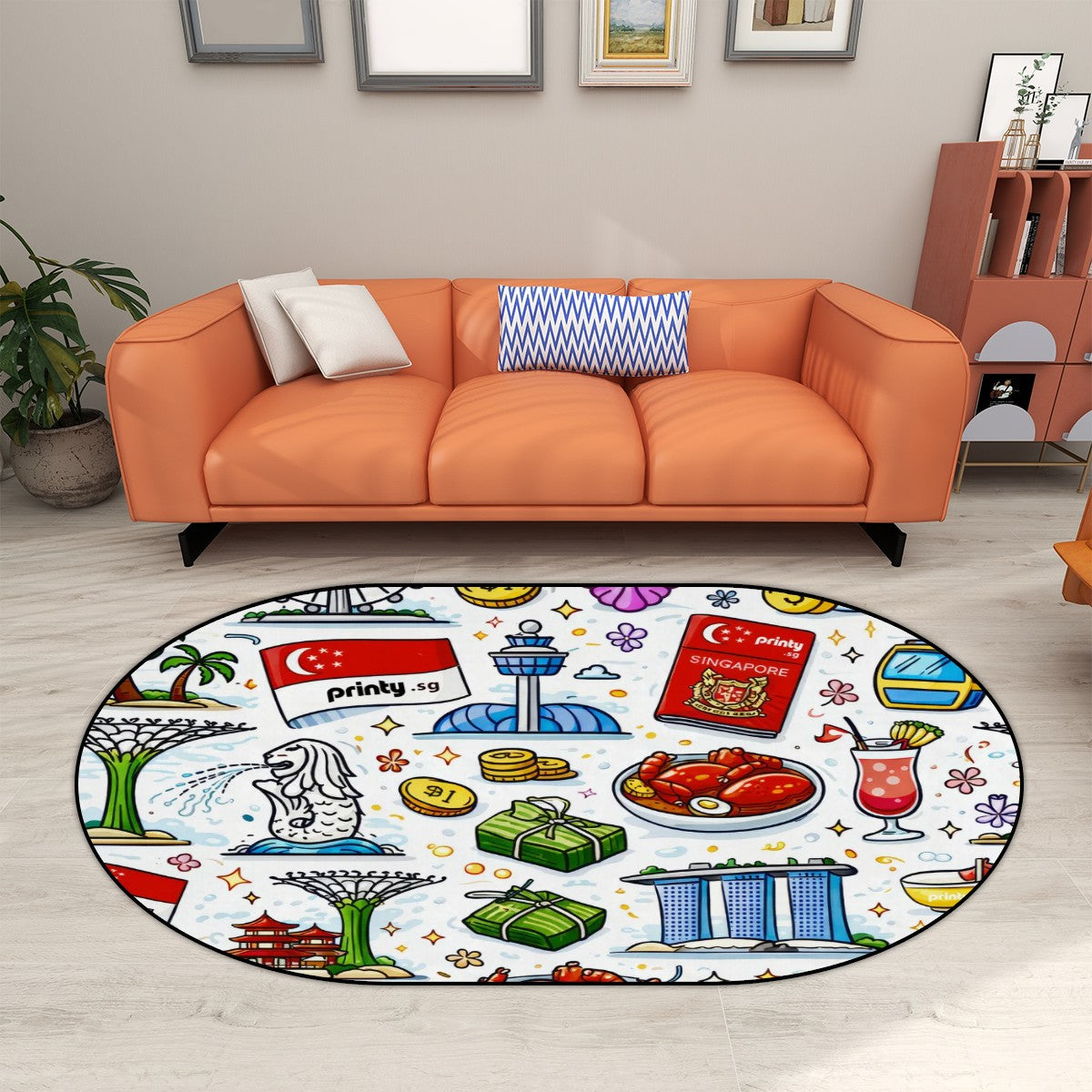 Custom Multiple Sizes Oval Area Rug