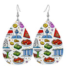 Custom Leather Teardrop Earrings