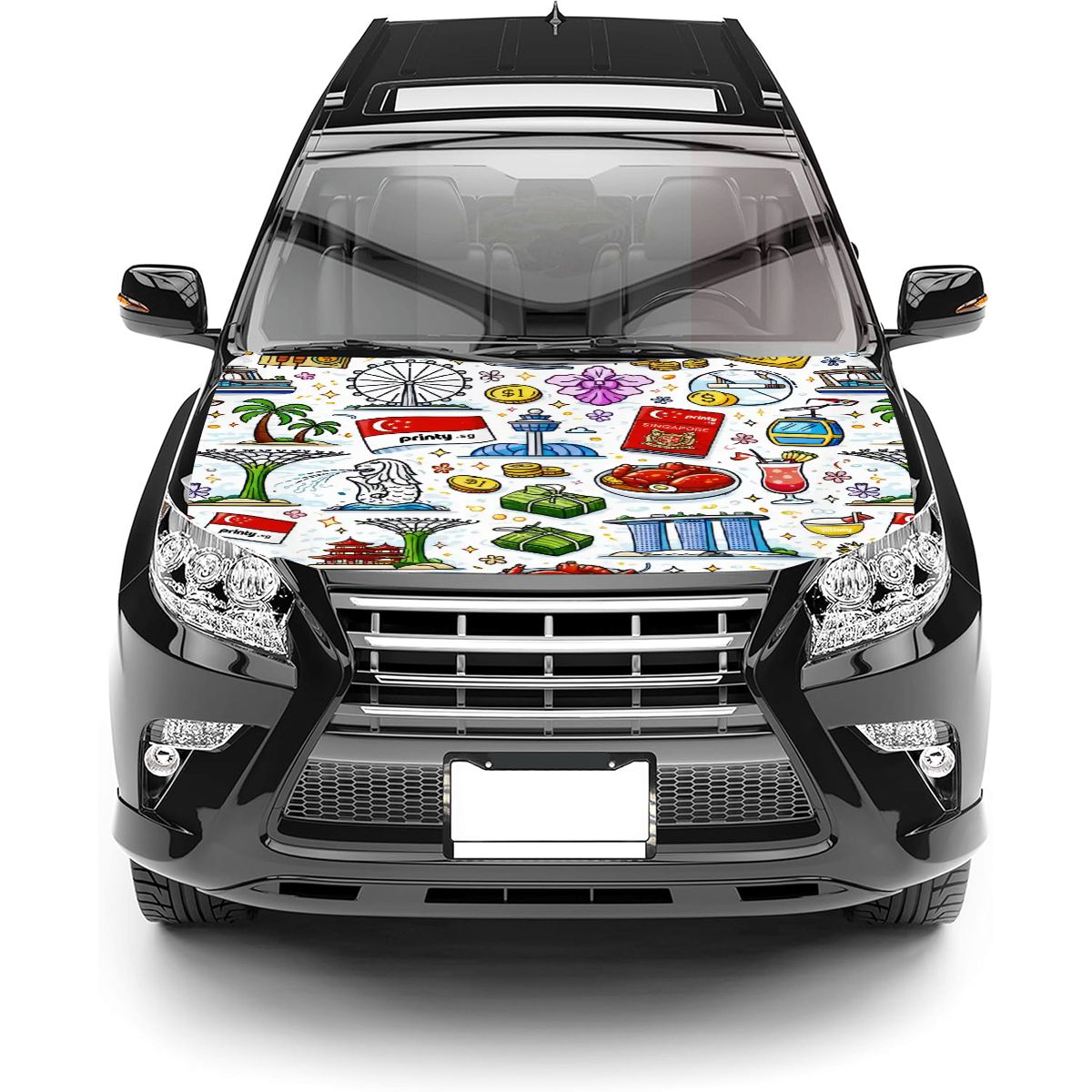Custom Car Hood Cover (Stretchable)