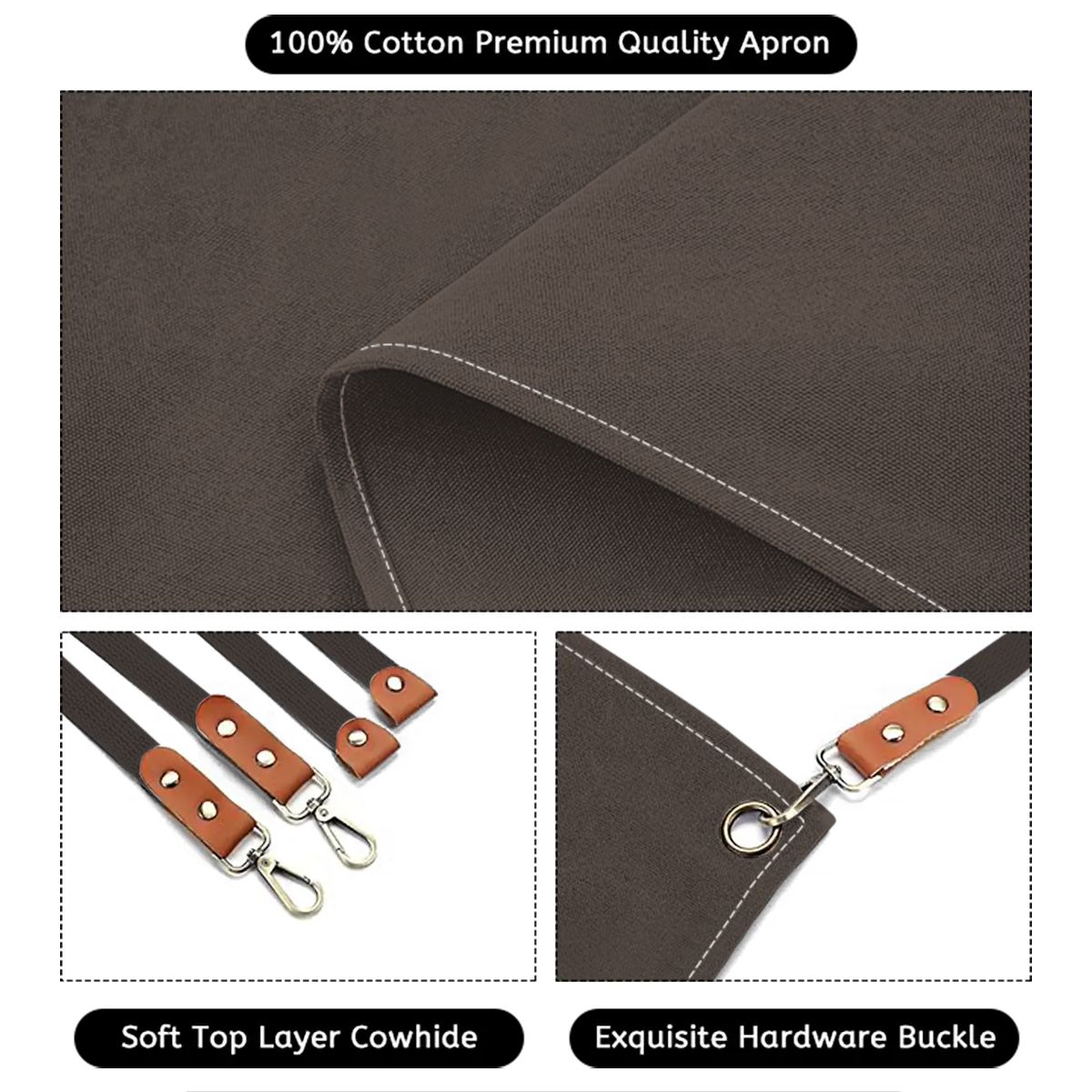 Custom Children's Canvas Cross Back Apron with Pockets