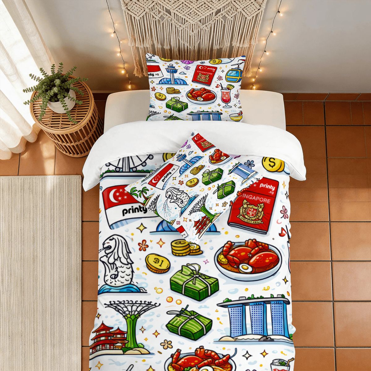 Custom Twin Duvet Cover Set 55"x79"