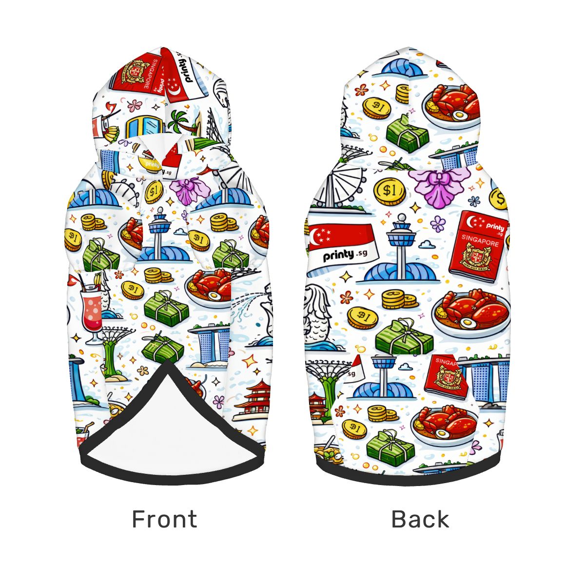 Custom Medium & Large Dog Hoodie Pet Clothes