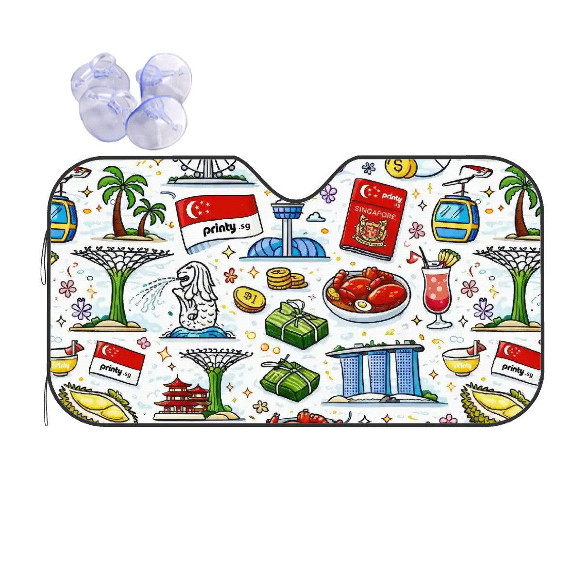 Custom Car Windshield Sun Shade (Stiff Version)